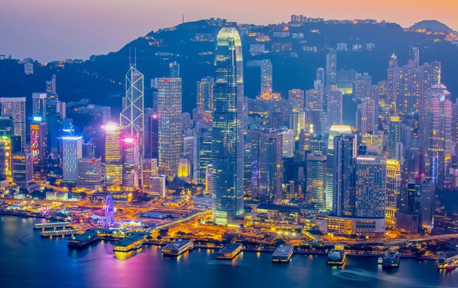 千庫網_暮光之城的我國 Hong 香港的維多利亞港_攝影圖編號295123